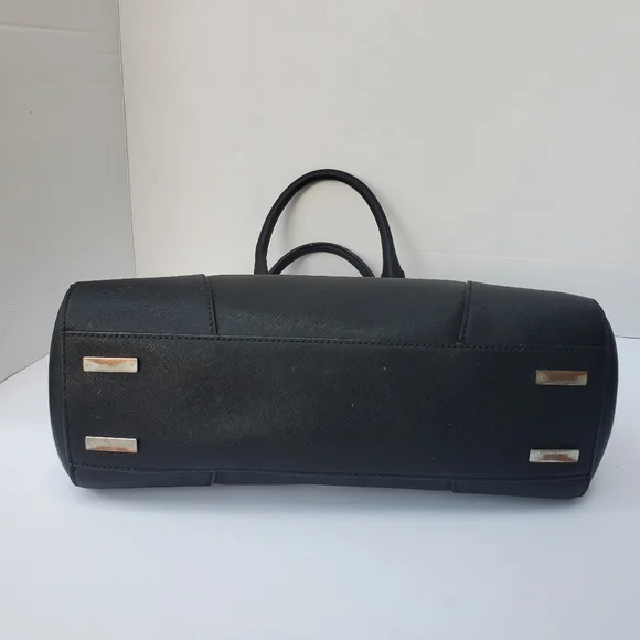 Rebecca Minkoff Leather Regan Bedford Black Gold Amorous Satchel Shoulder Bag - Picture 9 of 12